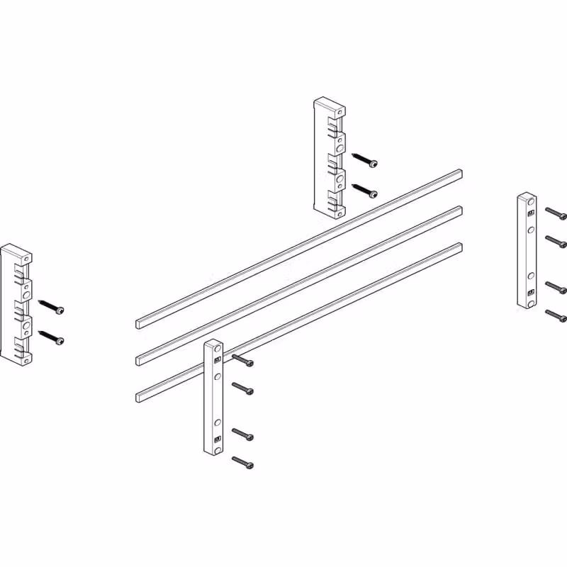 Modulo barra collettrice ABN piatto 2FB/2RE 60 mm con rame 12x5 mm, a 3 poli, EBM 32 mm MFSC22613