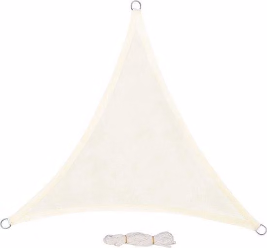 Tenda da sole triangolare - permeabile all'aria e impermeabile - traspirante in HDPE - resistente ai raggi UV e robusta - grigio scuro - 3x3x4,25 m