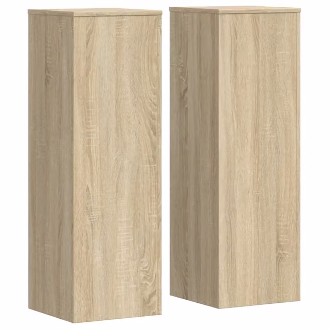 Set di 2 supporti per piante in legno multistrato Design In, colore rovere sonoma beige, H 100 cm x L 33 cm x P 33 cm