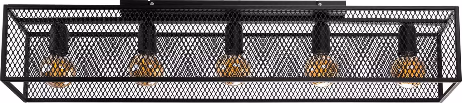 Moderna lampada da soffitto Loft Horus Plus 2915/Z-B-5 Nero 5 punti luce Metallo E27 IP 20