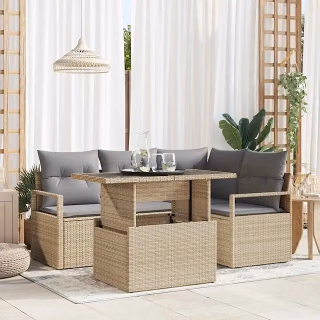 Set Divano da Giardino 5 pz 4-Numero di posti 3348816