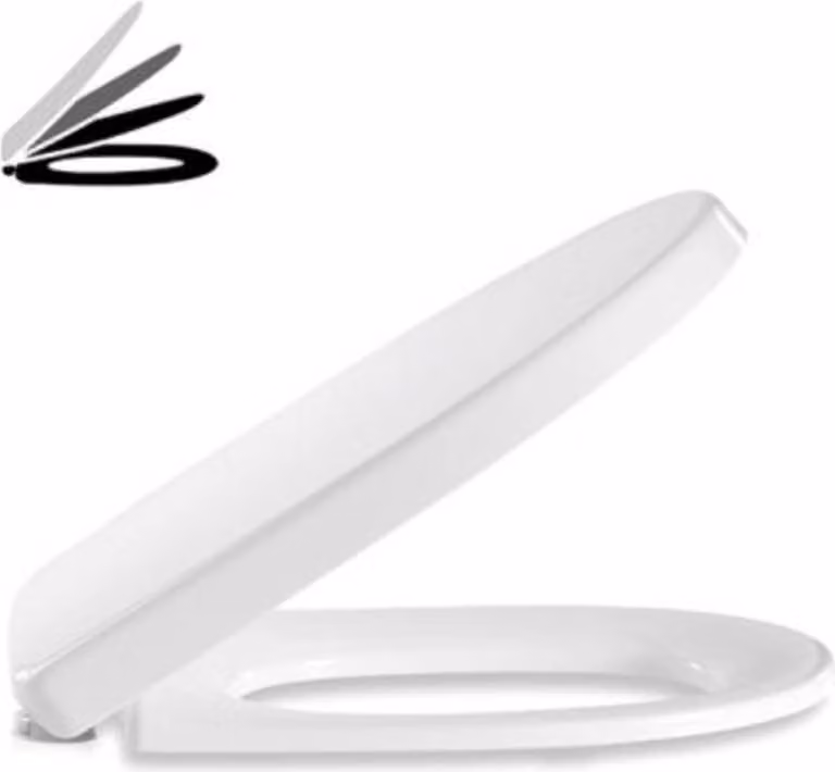Pressalit Delight Sedile per WC con chiusura morbida e cerniera in acciaio inox D09999 Bianco