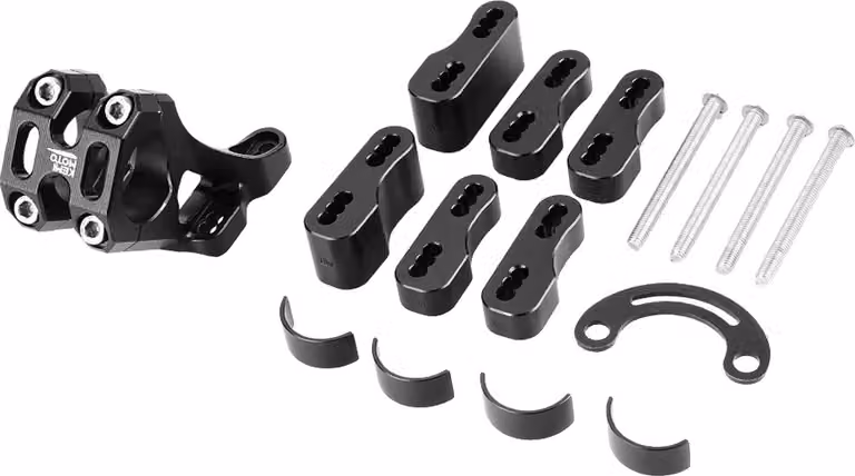 Supporto per riser del manubrio, alluminio 6061, rialzo regolabile 5-10 cm, set