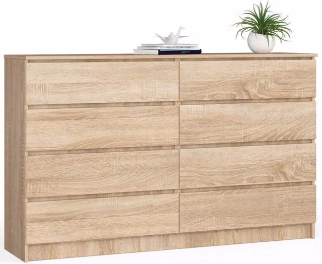 Cassettiera AKORD K160 Sonoma Quercia 160 cm 8 cassetti 160x40x99 cm