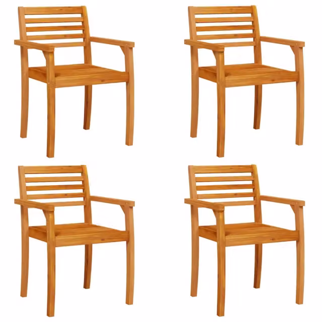 Sedie da Giardino 4 pz | Sedie da Esterno 59x55x85 cm Legno Massello di Acacia