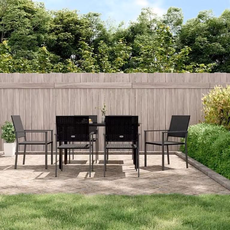 Maison Exclusive - Set da pranzo da giardino a 7 pezzi in rattan sintetico e acciaio
