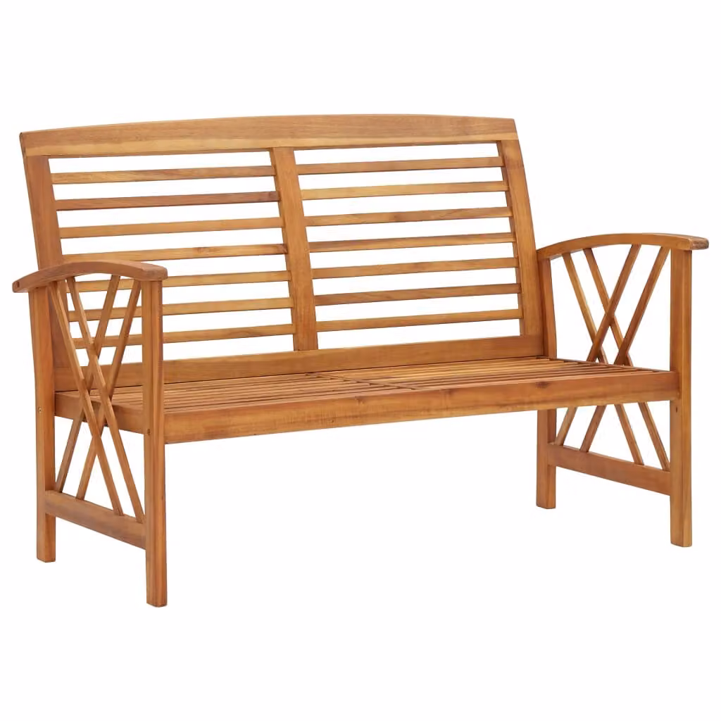 The Living Store Panca da giardino 119 cm in legno massiccio di acacia