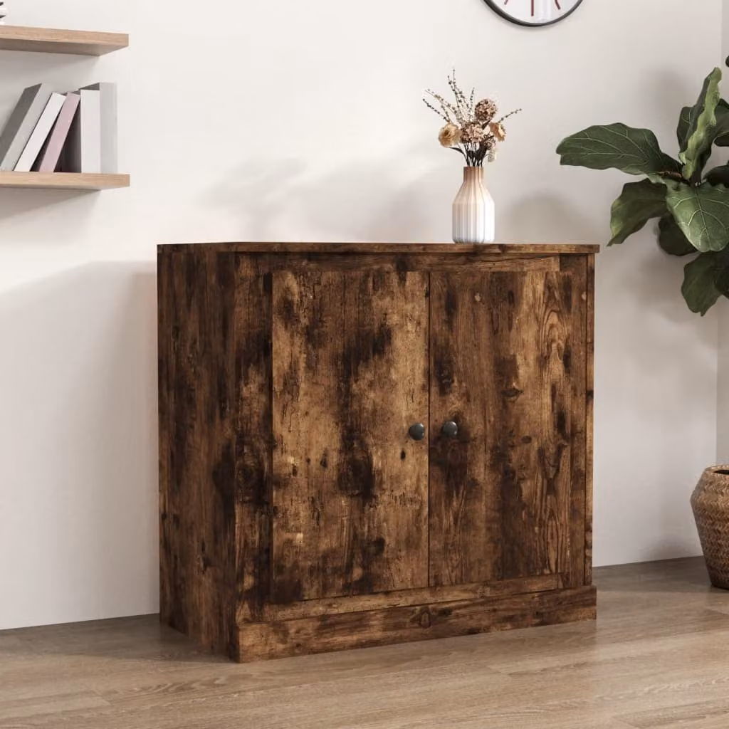 Credenza vidaXL in Legno Multistrato e MDF, Colore Marrone, L 70 cm x P 35,5 cm x H 67,5 cm