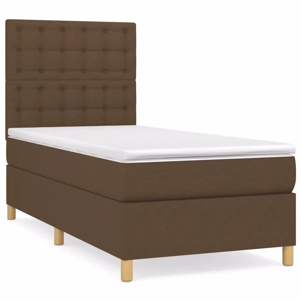 Letto Ibrido con Giroletto a Molle e Materasso vidaXL, Marrone e Bianco, L/P/H: 90 x 190 x 128 cm – 2