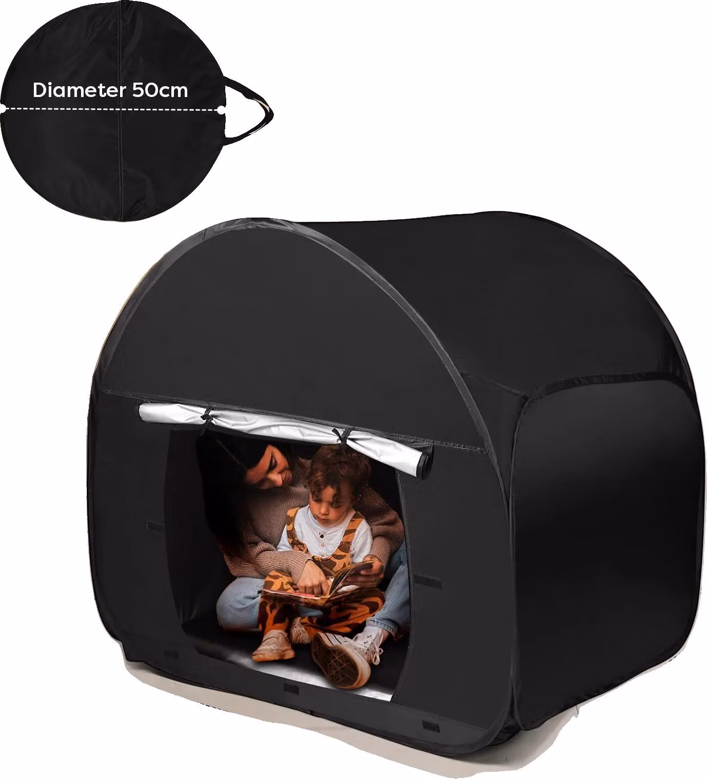 Tenda sensoriale, design leggero, montaggio immediato, nero