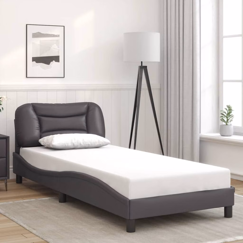 vidaXL Giroletto Hvar senza Materasso in Similpelle Crema L 80 x P 200 cm