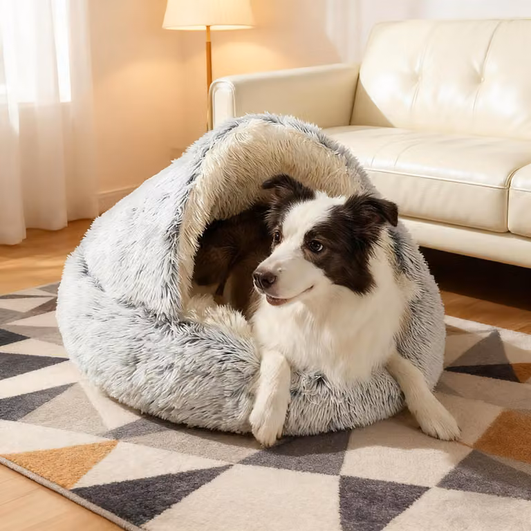 Omgoods - Cuccia morbida a forma di conchiglia per cani, per un comfort extra