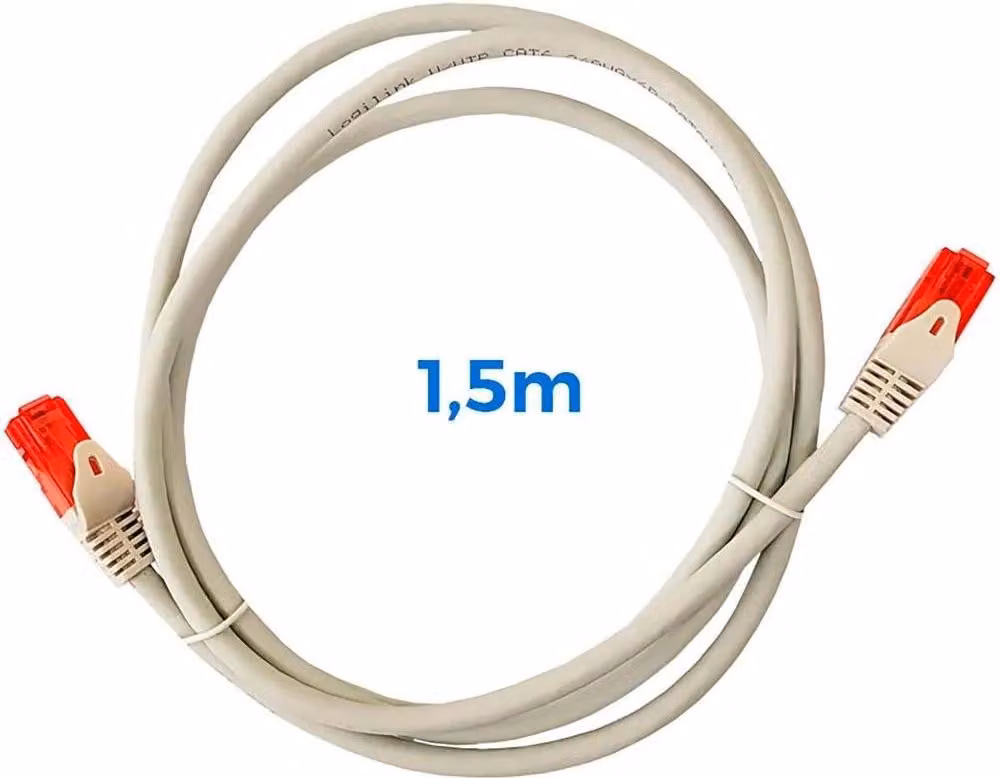 Cavo di rete Edm Rj45 Utp Cat6 1,5 M Bianco Taglia unica