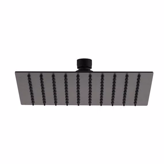 Soffione doccia ultraslim quadrato acciaio inox nero opaco 25x25 cm SPAGNA