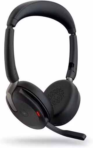 Auricolare wireless Jabra Evolve2 65 Flex over-ear Bluetooth con USB-C e base di ricarica, nero – 1