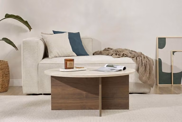 Skye Decor, Tavolino da caffè di alta qualità (3 pezzi), finitura "Sapphire Oak", 100% melaminico, dimensioni 90x40 cm
