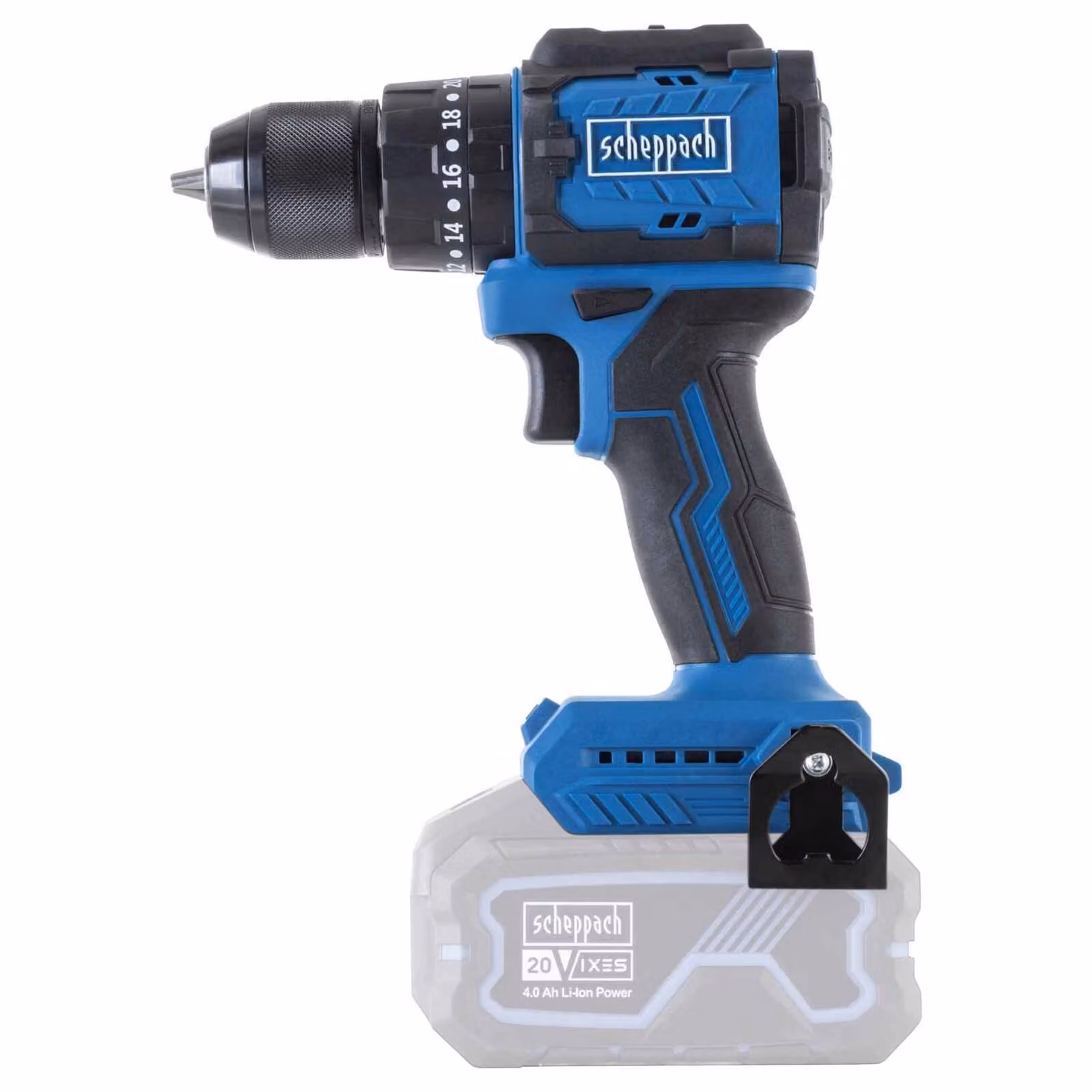 Avvitatore a percussione a batteria Scheppach BC-CD50SC-X - Motore brushless | Coppia 50 Nm | 28.900 bpm | Intervallo di serraggio 0,8-10 mm | 20 V IXES | Trasmissione a 2 velocità