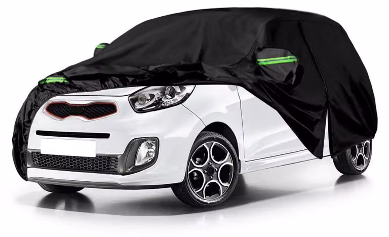 Copertura impermeabile per auto, adatta a Kia Picanto dal 2003 al 2024, colore nero, traspirante, tipo coprigarage completo