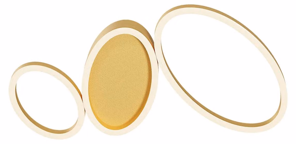 Pannello LED quadrato, 54W, 3000K/4000K, dimensioni 665x380x60 mm, colore oro