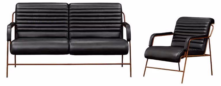 Sofa 3 Sitzer Sessel Polster Luxus Wohnzimmer Ästhetik Eleganz 2tlg Exzellenz