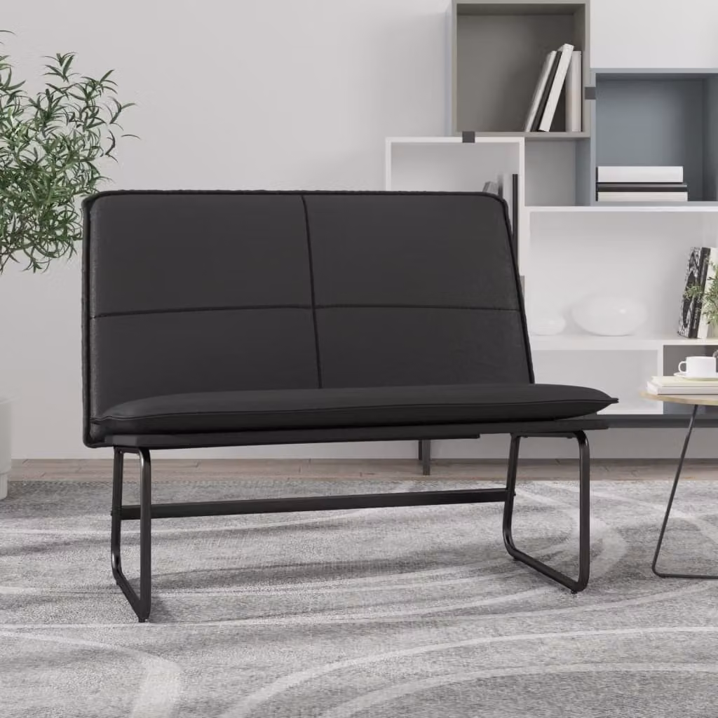 vidaXL Panca Nera 100x75x76 cm in Similpelle