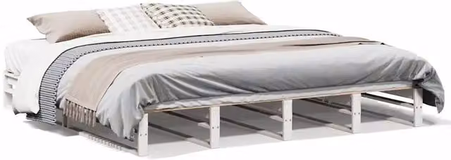 Letto senza Materasso Bianco 180x200 cm Legno Massello di Pino 3302319