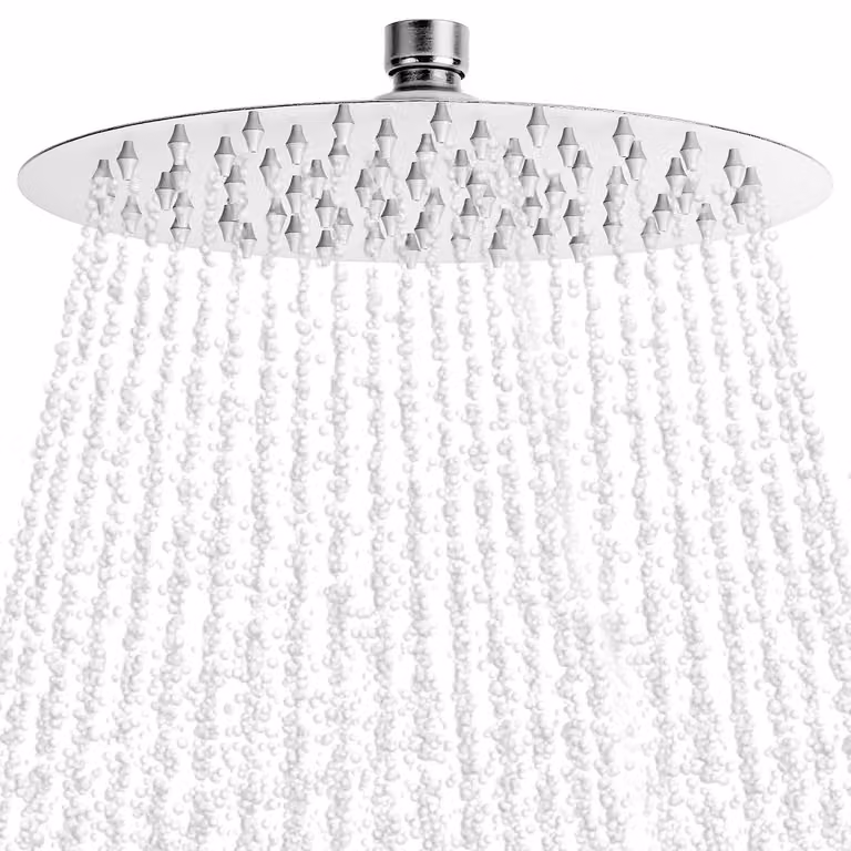 Soffione per doccia a pioggia - Soffione doccia - Acciaio inossidabile - Ø 20 cm - Orientabile a 360°