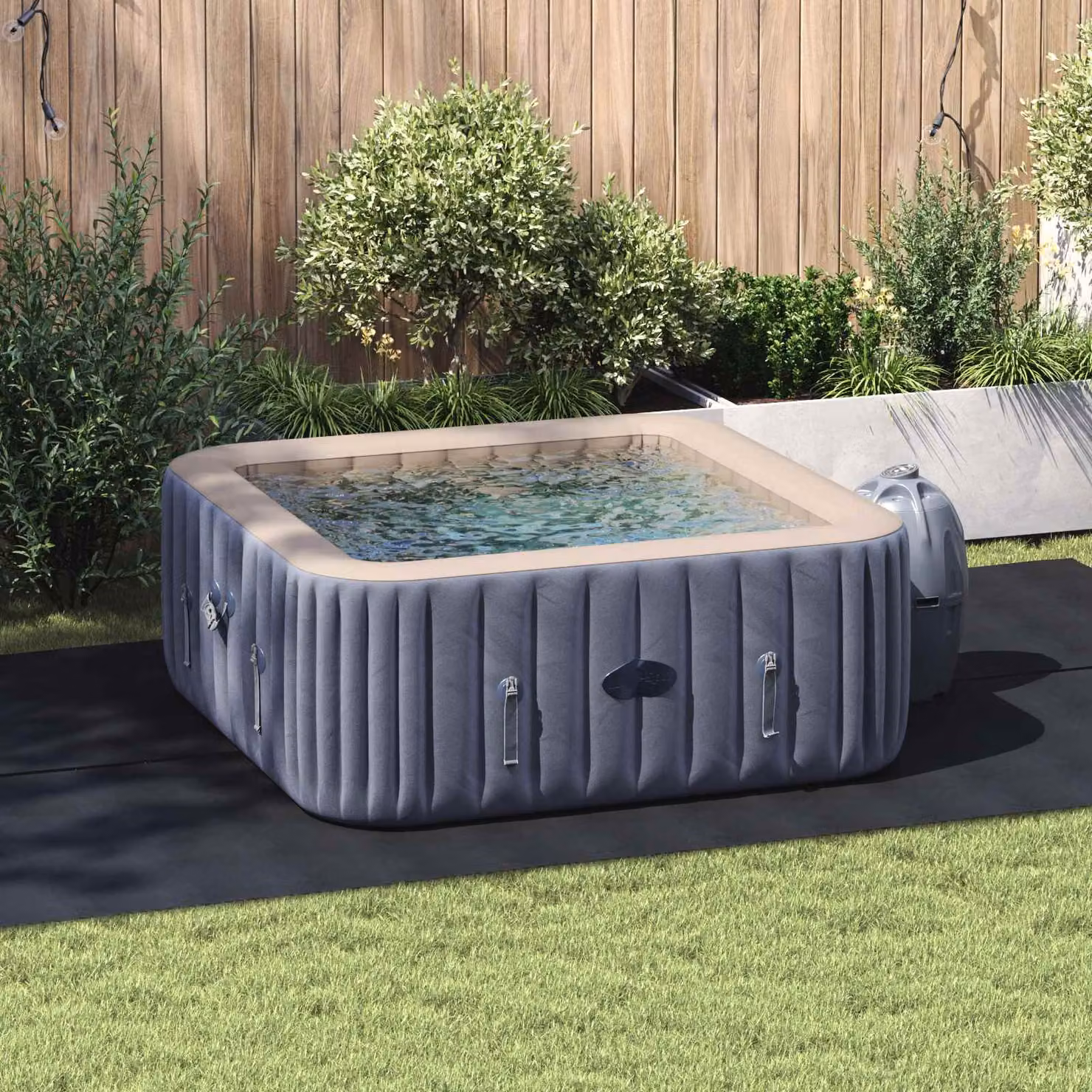 vidaXL Telo per Fondo Piscina 420 x 220 x 0,1 cm Rettangolare Nero