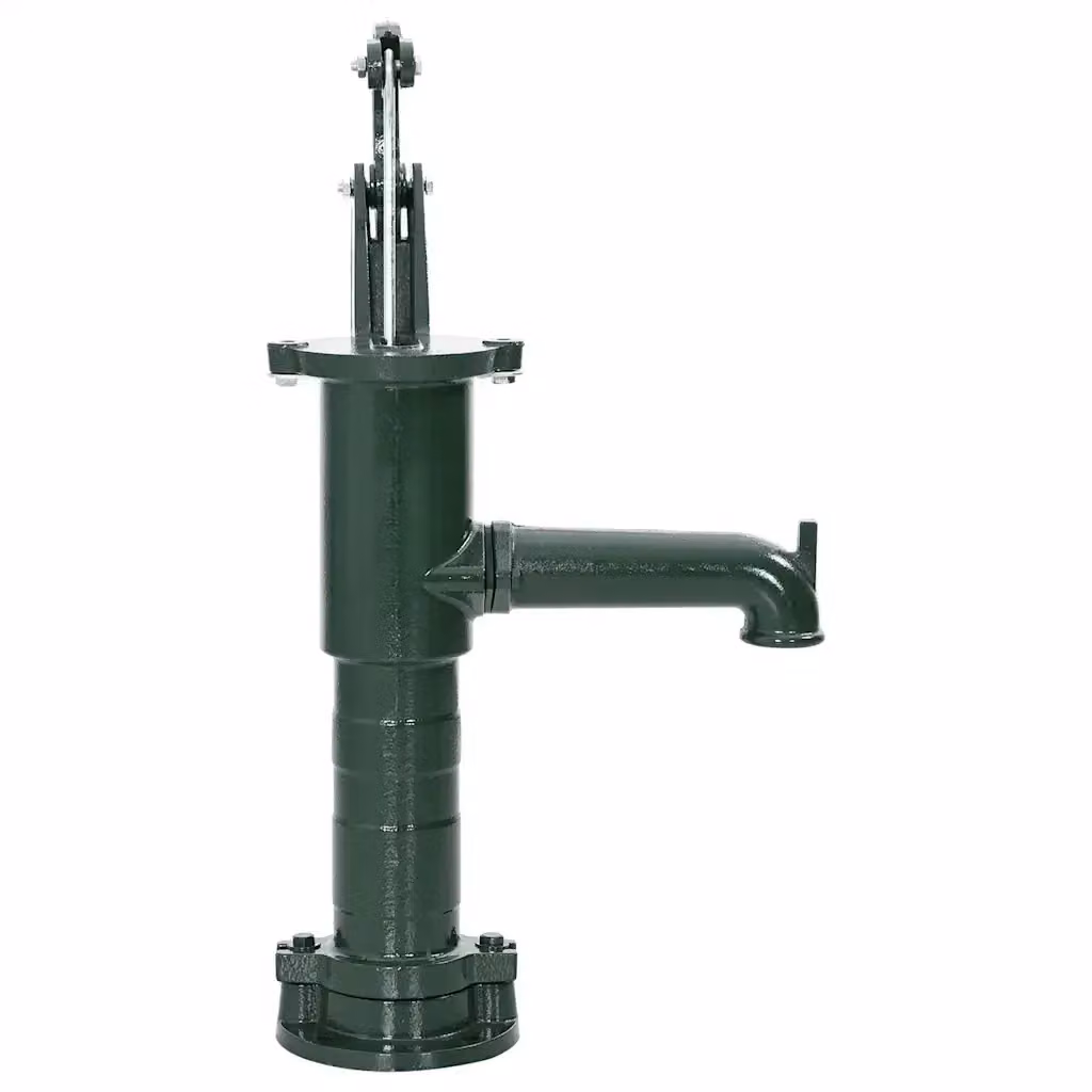Pompa d'Acqua Manuale da Giardino in Ghisa Verde vidaxl – 2