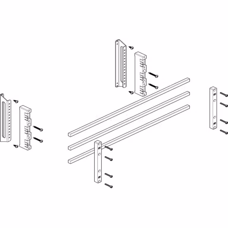 Modulo barra collettrice ABN a incasso 2FB/2RE 60 mm con CU 12x10 mm, a 3 poli, EBM 32 mm MTSC22633