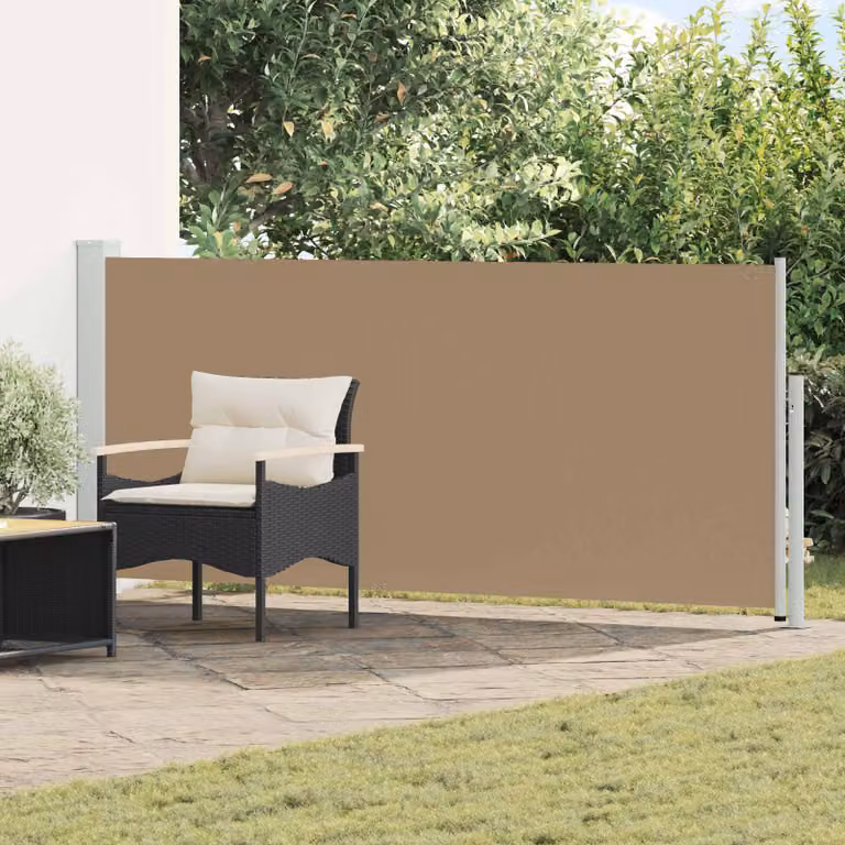 vidaXL Tenda laterale retrattile rettangolare in poliestere e acciaio, L: 514 cm, H: 117 cm