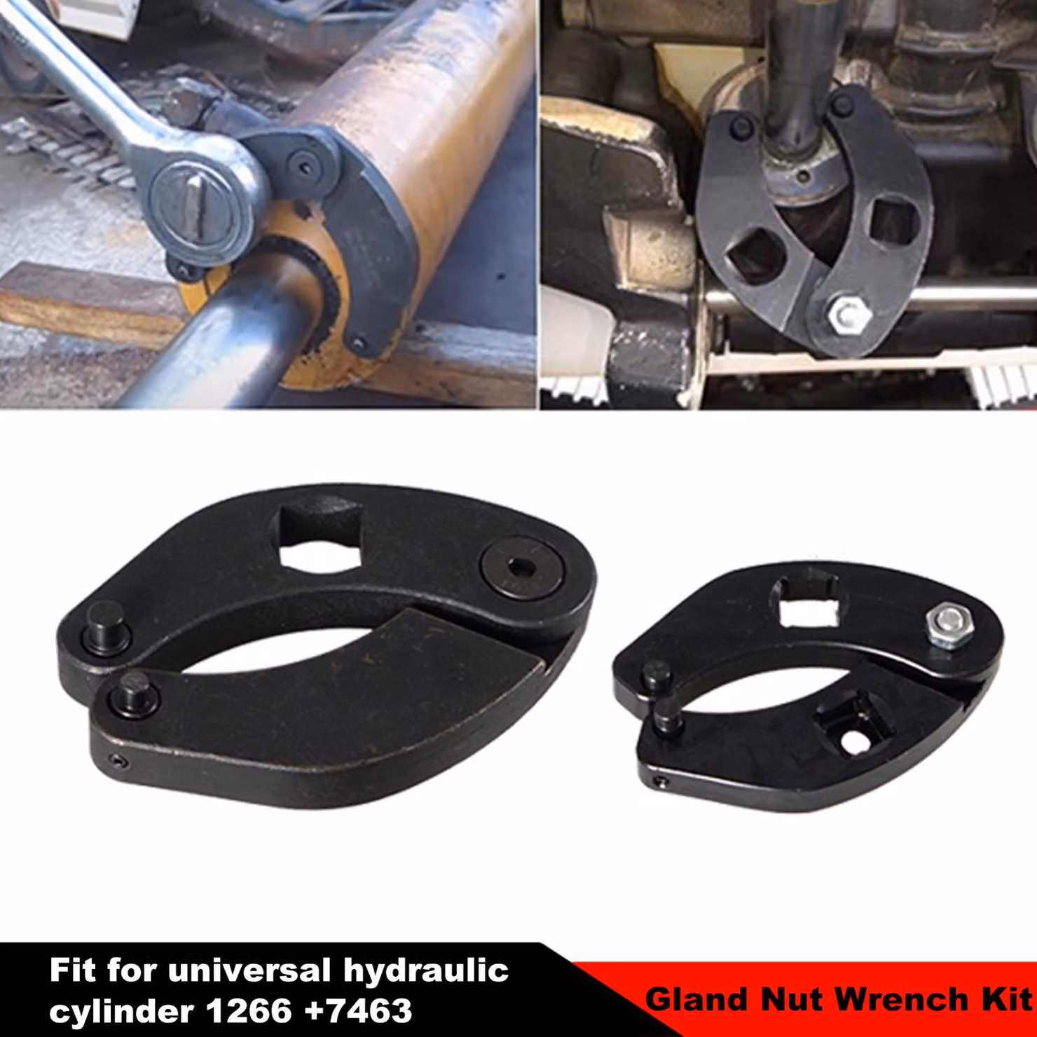 Set di chiavi a forcella regolabili 1266 + 7463 Set di utensili a forcella per cilindri idraulici