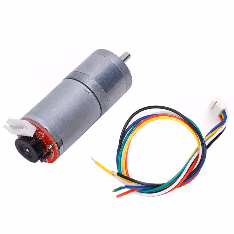 Motoriduttore DC con encoder di velocità spazzola DC motori riduttore rame acciaio inox GA25?370DC12V 10RPM