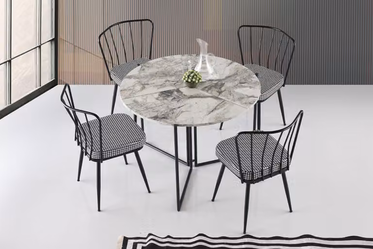 Skye Decor, Yaprak - 1203, tavoli da pranzo, pino atlantico, 100 x 72 x 100 cm