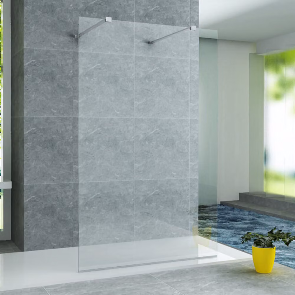 Pannello doccia angolare Aloni, vetro trasparente da 8 mm, accessibile da entrambi i lati, dimensioni (larghezza x altezza) 1000 x 2000 mm