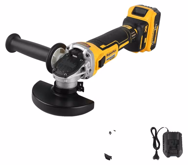 Smerigliatrice angolare, 680W di potenza, 9000 giri al minuto, 2 batterie, 1 caricabatterie