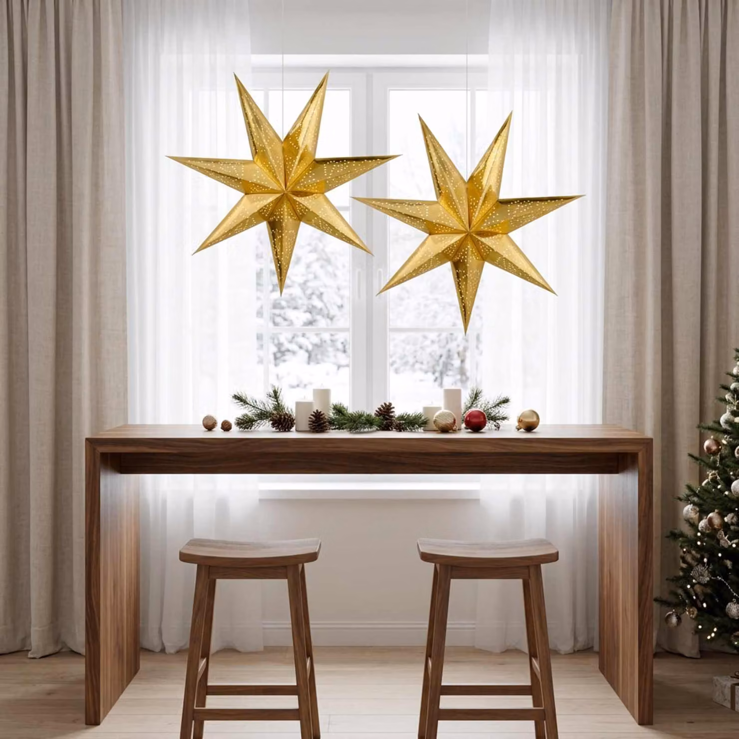 vidaXL Illuminazione Natalizia RAAHE 2 pz 10 LED Bianco caldo