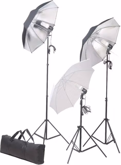 Kit Studio Fotografico con Luci Ombrelli Fondale e Riflettore CFW5588851