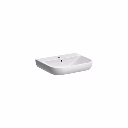 Geberit Smyle lavabo 500228, 60x48cm, avec trou pour robinetterie et trop-plein, 500.228.01.1, 500.228.01.1