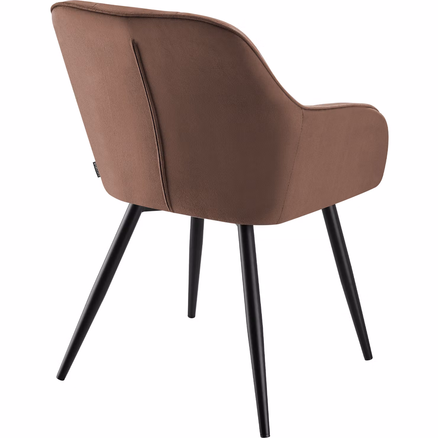 Sedia Marilyn Tectake in velluto trapuntato marrone e nero per soggiorno e cucina – 4