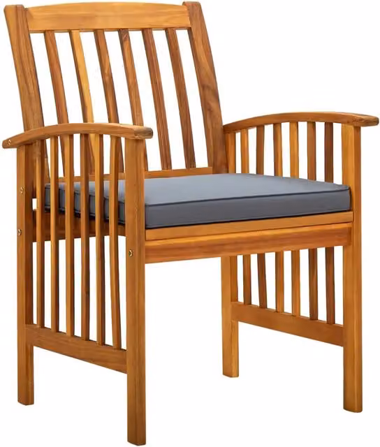 Set da Pranzo da Giardino 3 pz con Cuscini Massello di Acacia 3058084