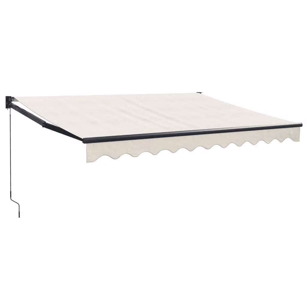 Tenda da sole retrattile vidaxl beige in poliestere e alluminio L: 350 cm, P: 250 cm – 2