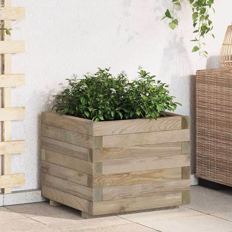 vidaXL Letto Rialzato 50x50x40 cm Quadrato in Legno