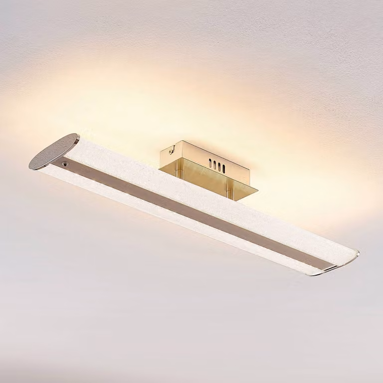 Plafoniera a LED Sylke Lindby, Alluminio / Grigio / Zincato, Soggiorno / Sala da pranzo, Plastica, Moderno, Plafoniera LED
