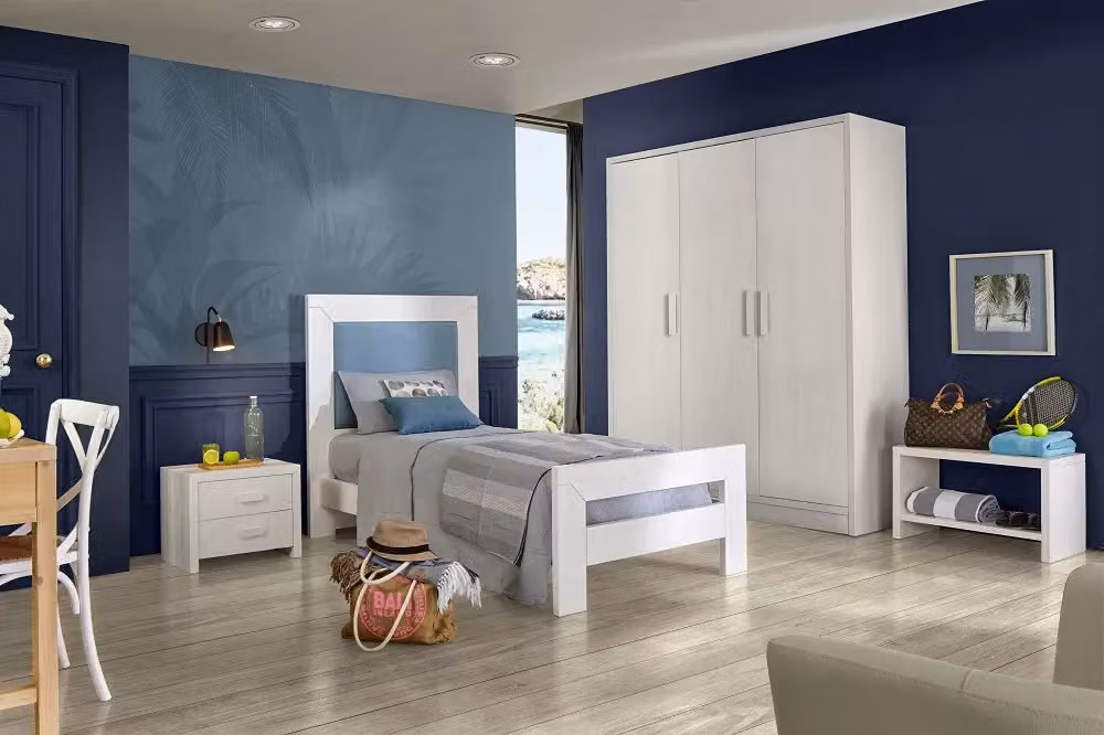Armadio shabby 3 ante Mobili 2G in legno massello di abete bianco L: 180 cm, P: 55 cm, H: 220 cm – 4