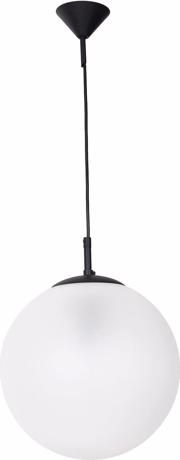 Lampada a sospensione Globus bianco e nero 1xE27x60W in vetro, dimensioni: 90x30x30 cm, IP20, Aldex