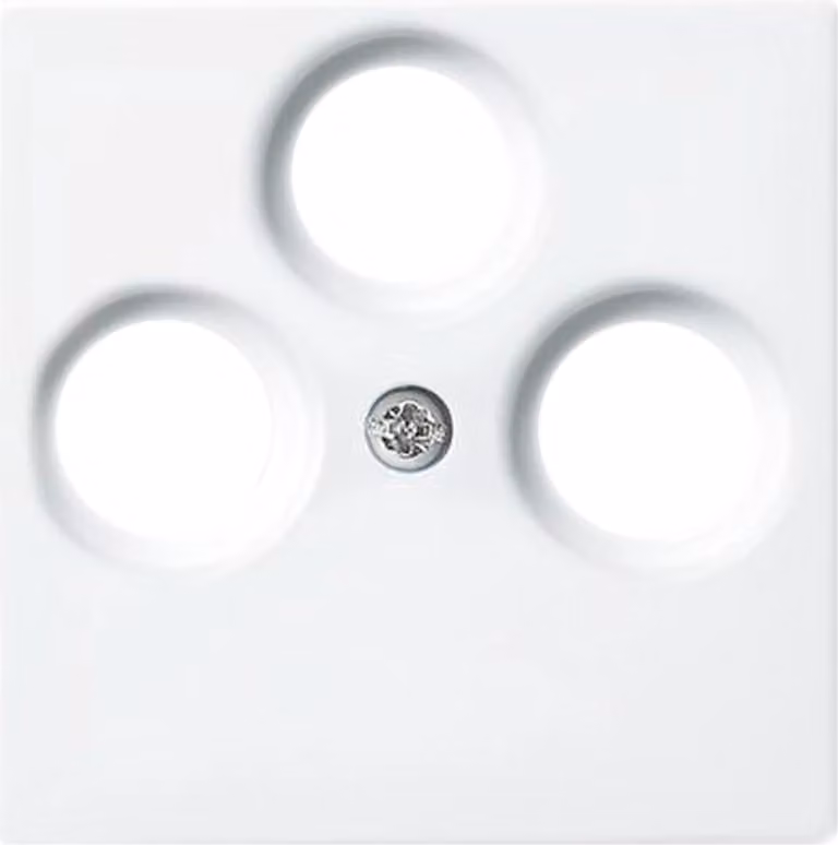 Busch-Jaeger 1743-03-914 Piastra centrale a 3 ingressi per presa d'antenna radio/TV/SAT Balance SI bianco alpino