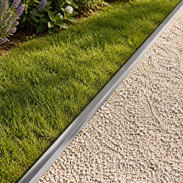 Set di 20 profili di copertura per giardino vidaXL in acciaio zincato grigio, L: 100 cm, P: 5 cm, H: 5 cm