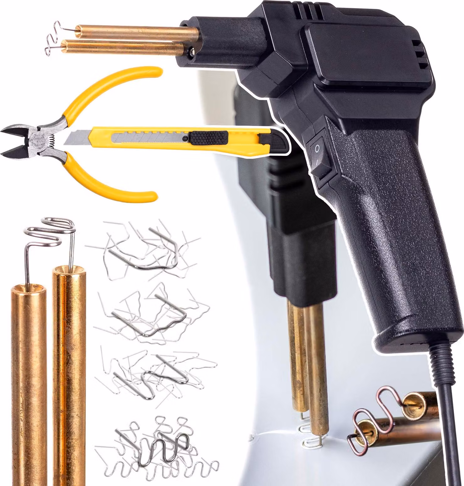 Saldatore di plastica / Kit di riparazione in plastica con 200 clip TC Technic BY-BD003