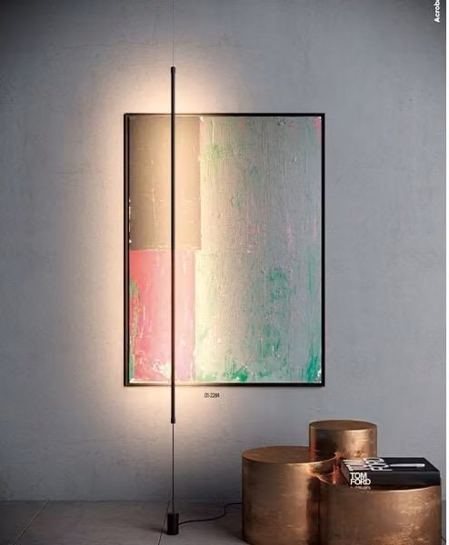 Lampada da terra LED Redo Group Acrobat nera con sensore di movimento e funzione dimmable